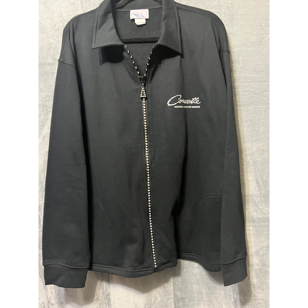 Nitro Corvette National Corvette Museum Jacket Rhinestone Zip Front 2X